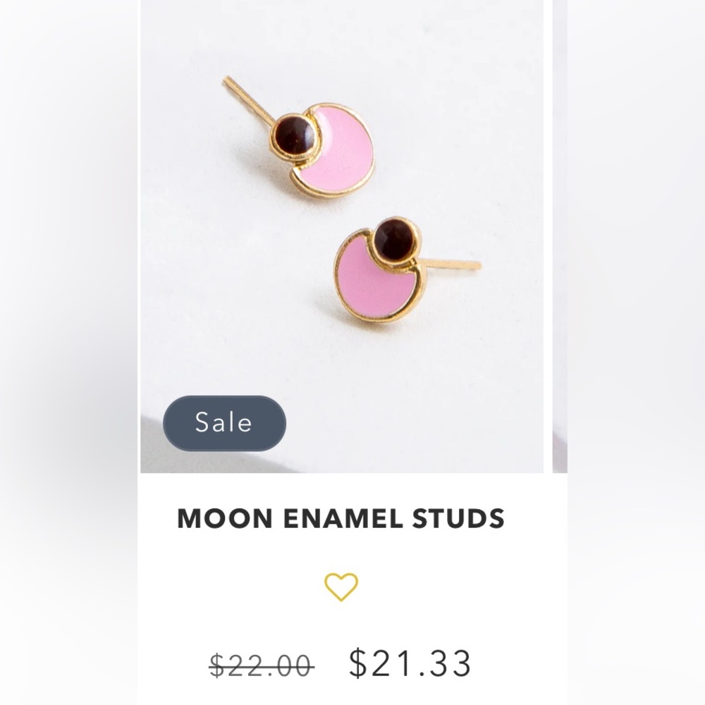 Noonday collection moon enamel studs